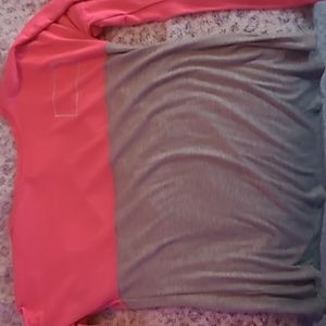Pink and Grey long sleeve shirt